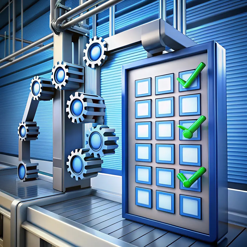 Chart showing the difference between automated and manual business processes